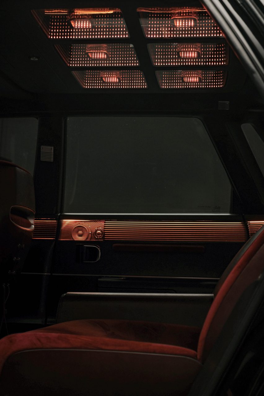 Leather car upholstery