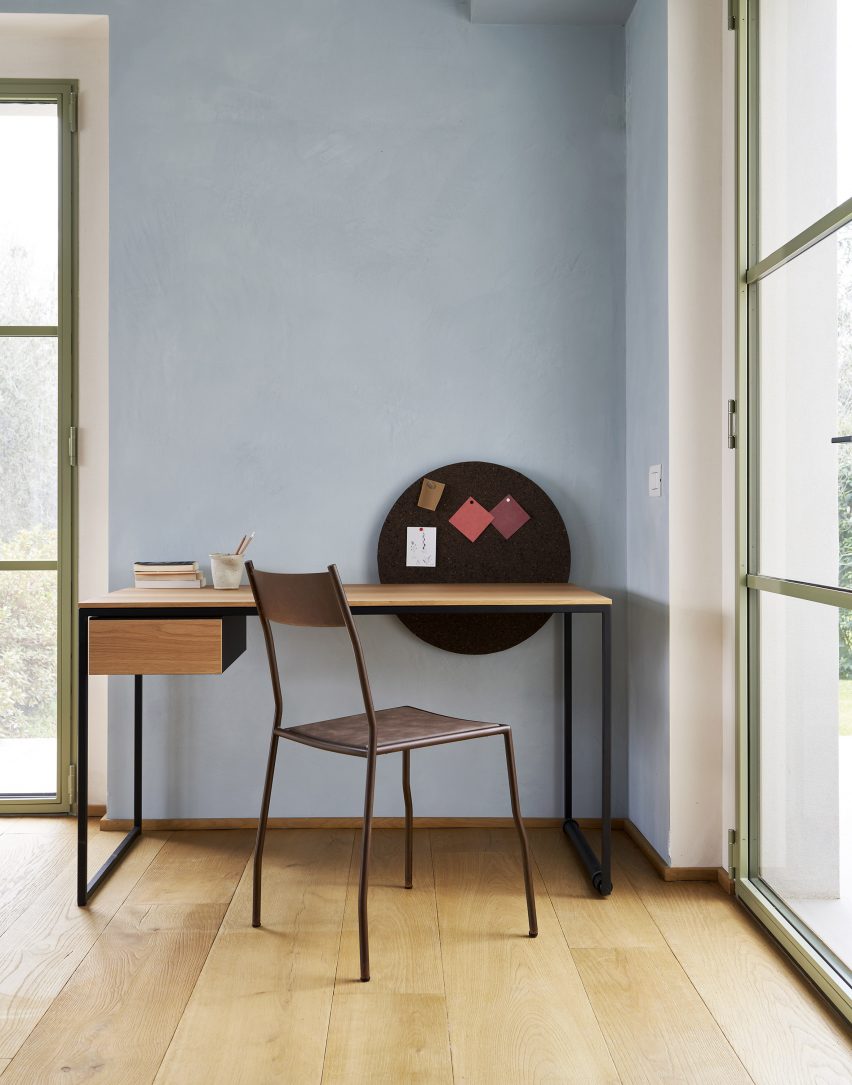 Opinion Ciatti's Macis desk in wood used in a home-office setting