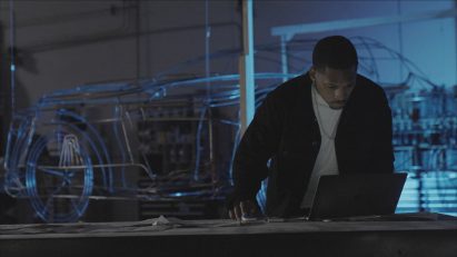 Germane Barnes working on ON/ installation for Lexus