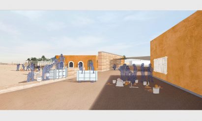 A visualisation of a training and community centre