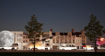 Digital render of parade