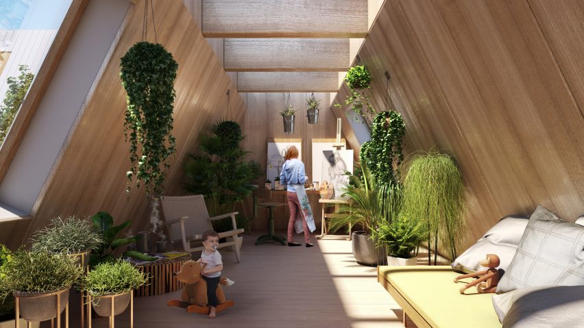 A photograph of a project with Velux windows