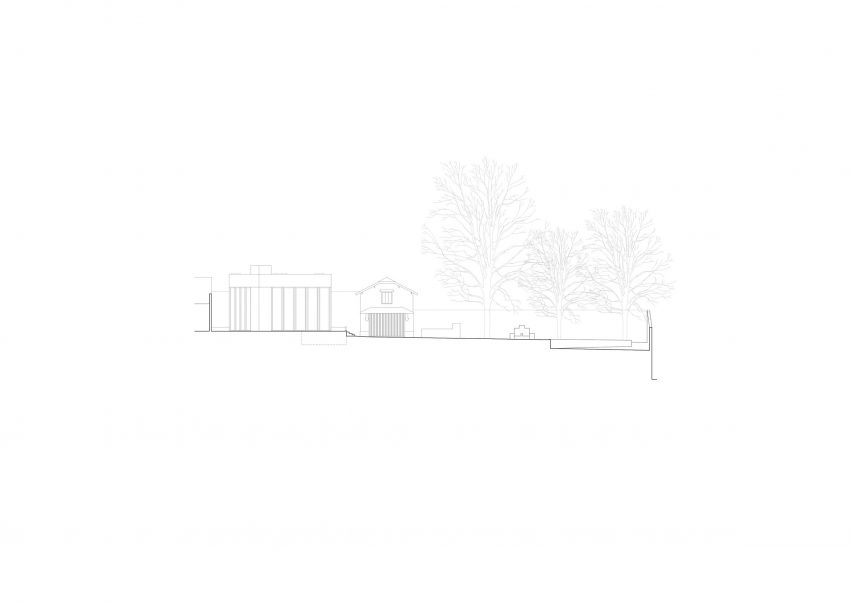 Elevation drawing of Casa 2 Porto by Bak Gordon Arquitectos
