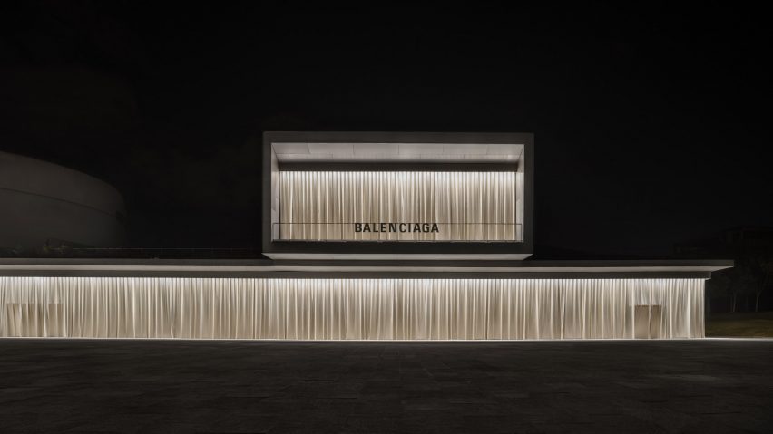 Balenciaga transforms former aviation fuel tanks into couture salon in Shanghai