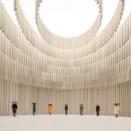Balenciaga 50th Couture China Special has circular rows of curtains