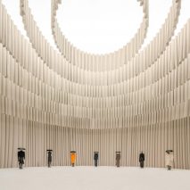 Balenciaga 50th Couture China Special has circular rows of curtains