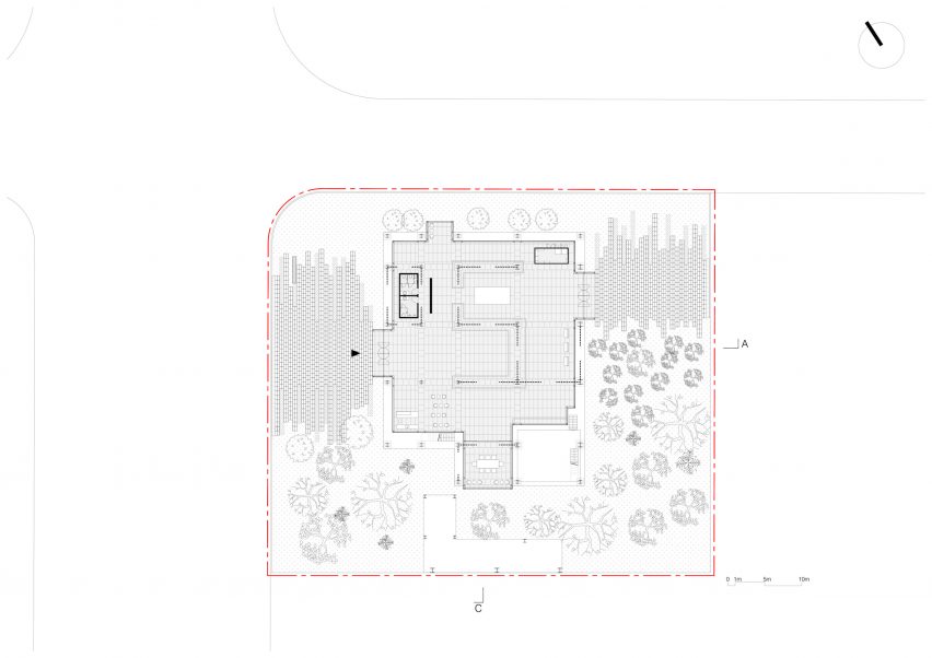 Floor plan of Baoshan Exhibition Center by Kokaistudios
