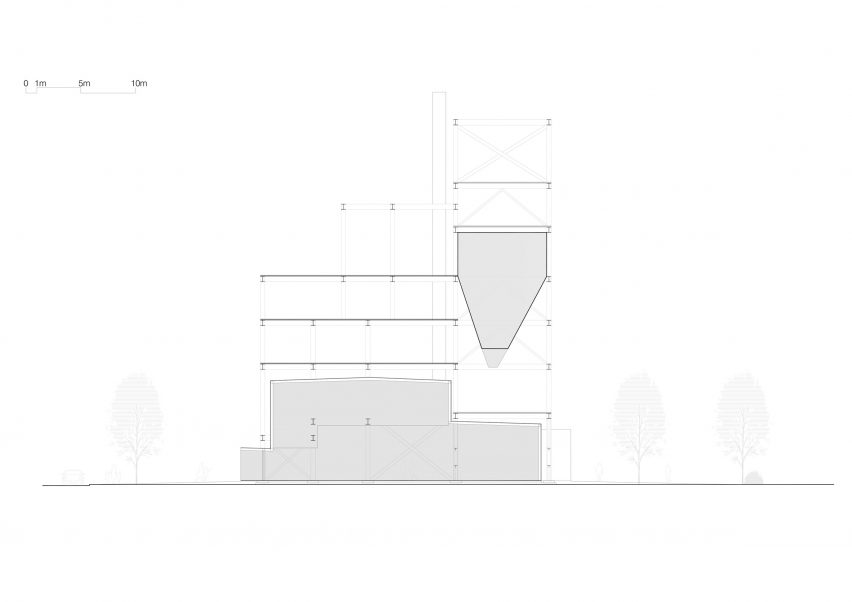 Section of Baoshan Exhibition Center by Kokaistudios