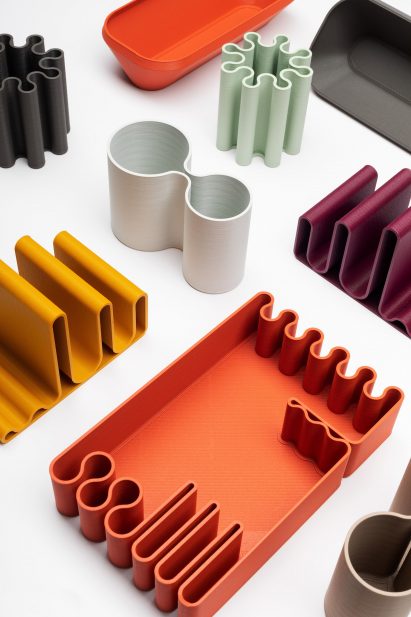 Various desk accessory designs for Bene