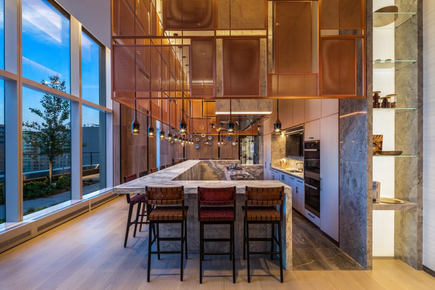 Bar area at Brooklyn Point