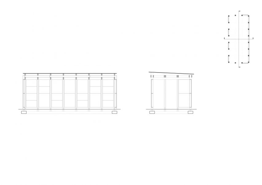 Sections for Calton Hill Play Shelter by O'DonnellBrown