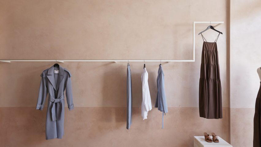 Plaster interiors of Camilla and Marc store in Melbourne by Akin Atelier