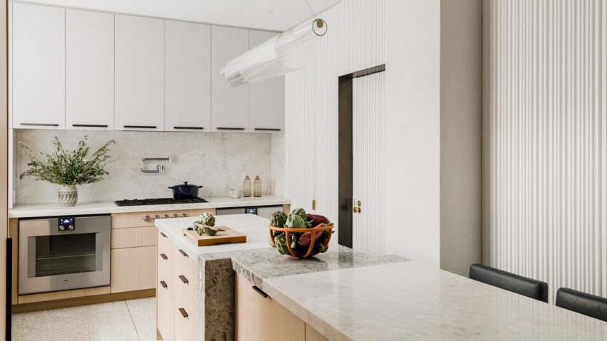 The kitchen interior inside Carnegie Hill