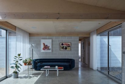 Living room of Catching Sun House