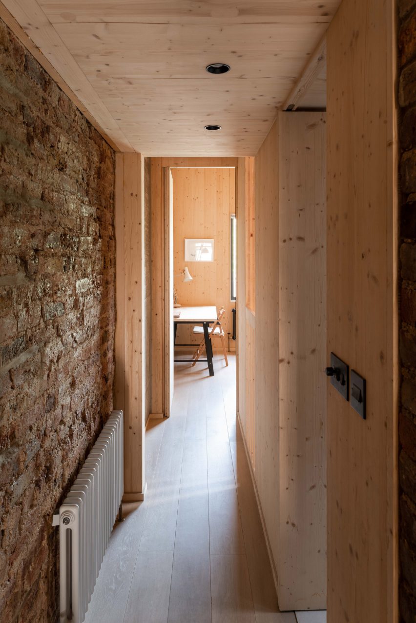 Wooden hallway