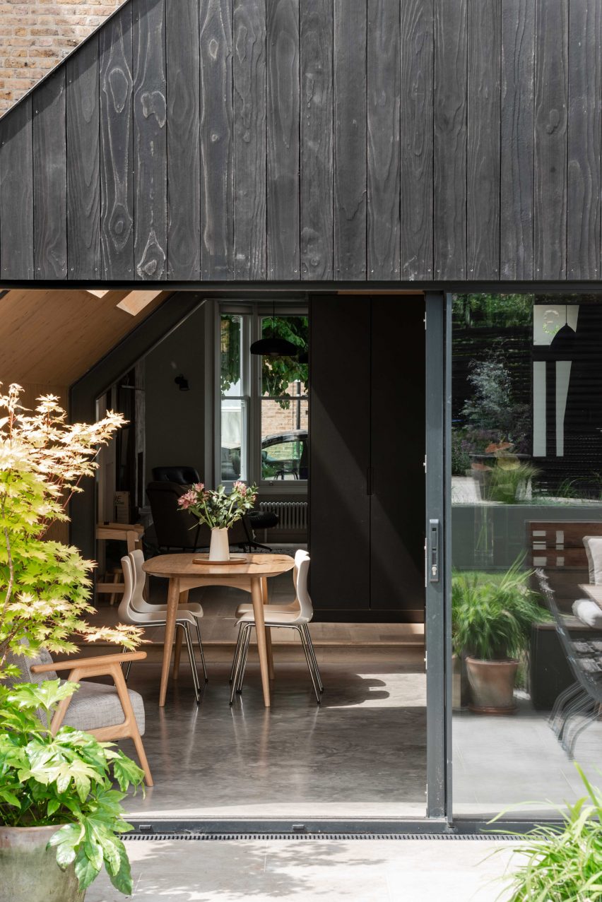 Charred timber extension