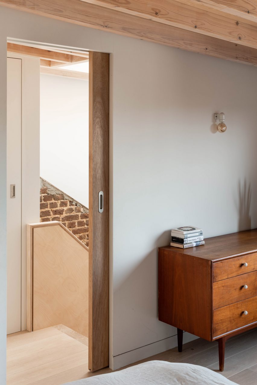 White-walled bedroom