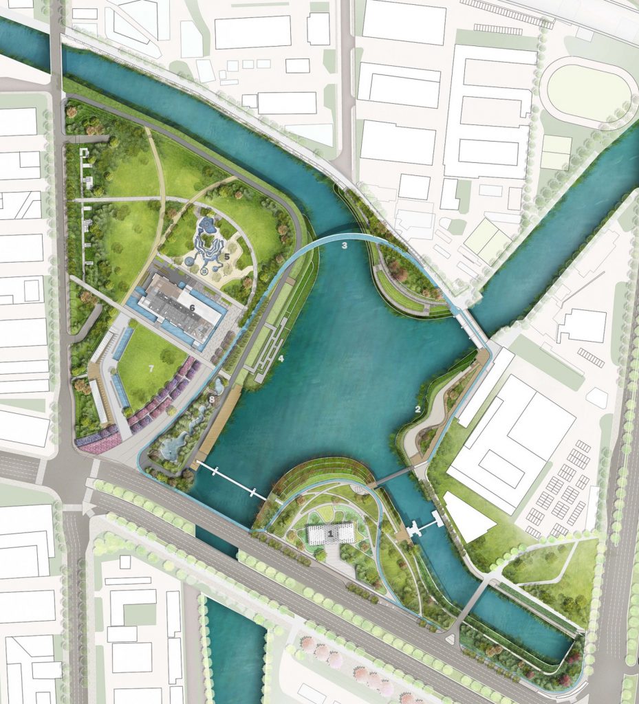 Site plan of Haoxiang Lake Park by eLandscript