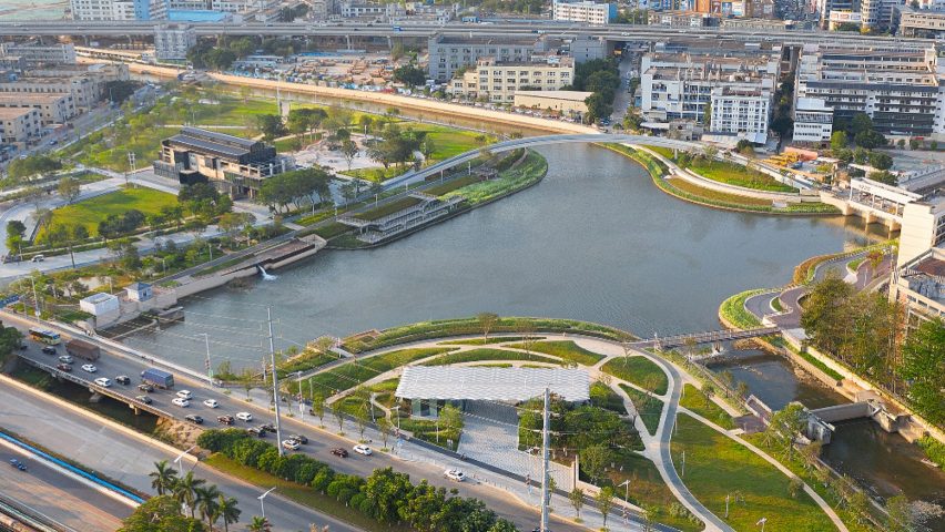 View of Haoxiang Lake Park from above