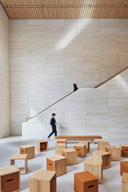 Stools fill the forum style space at the Apple Bagdat Caddesi Store
