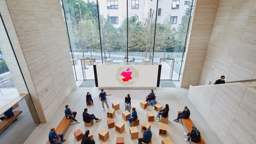 Bagdat Caddesi Apple Store has a double height space