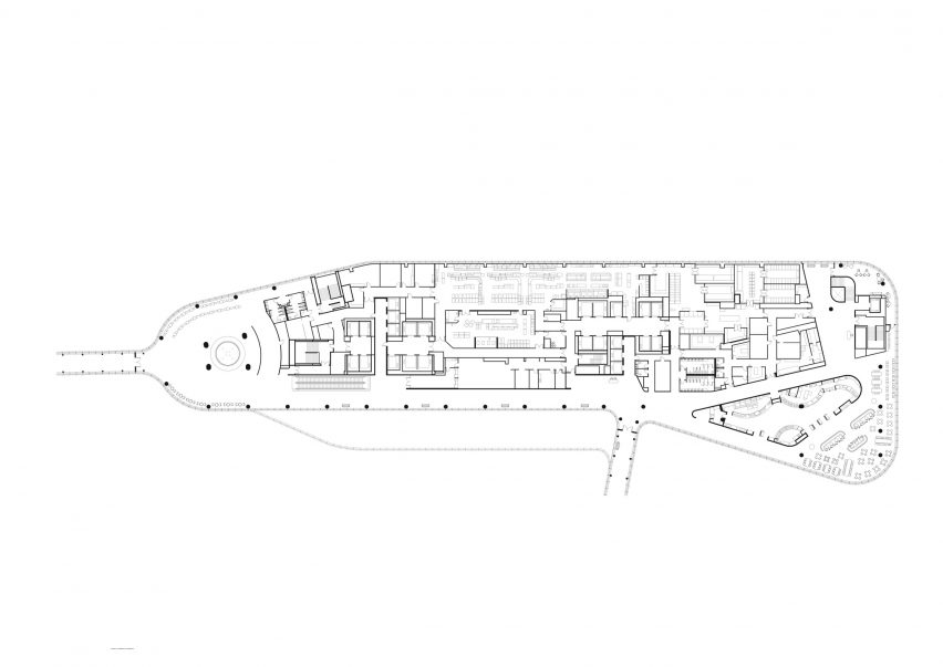 First floor plan of the Pavilion at the University of Pennsylvania