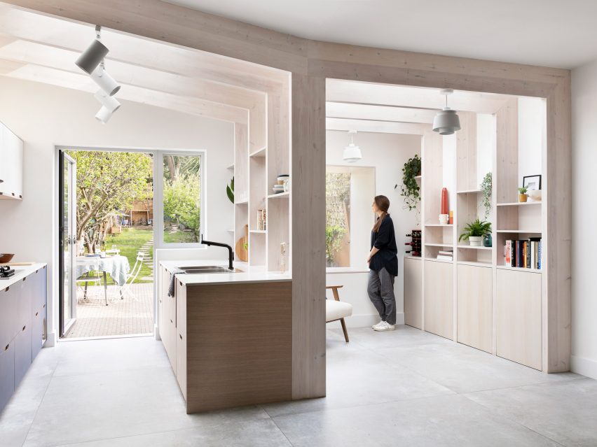 House extension with exposed timber frame