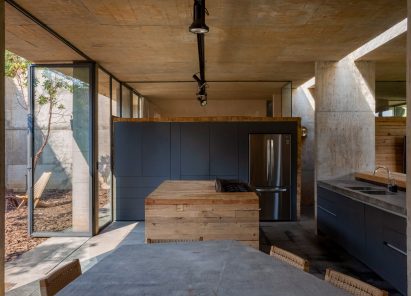 Bare concrete walls