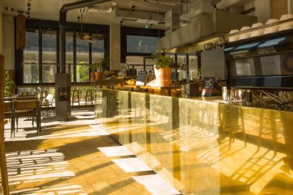 Cafe at co-operative workspace