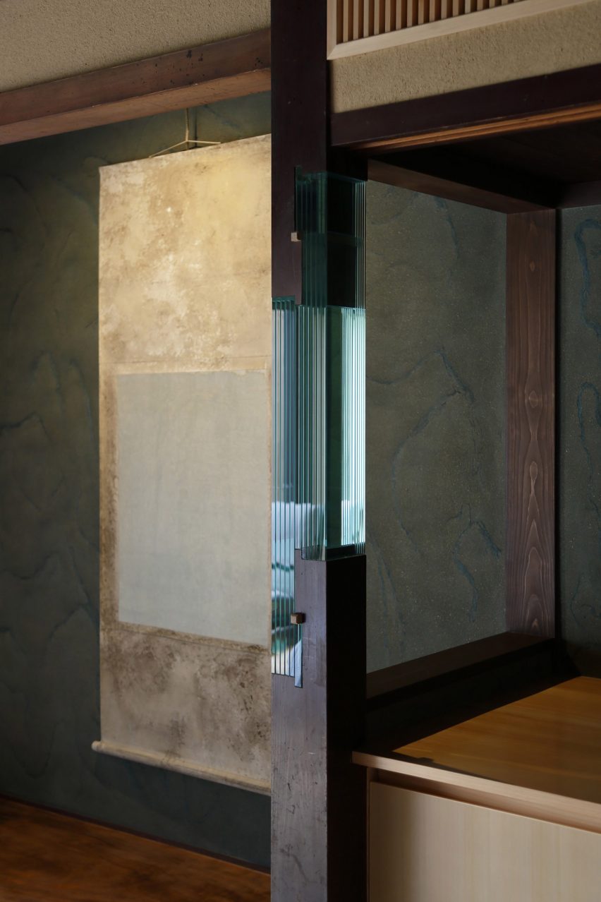 First floor plan at Hishiya restaurant and guesthouse by Fumihiko Sano Studio in Kyoto