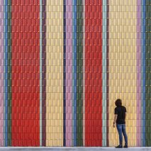 Grupo Arca showroom in Miami features stripy tiled facade
