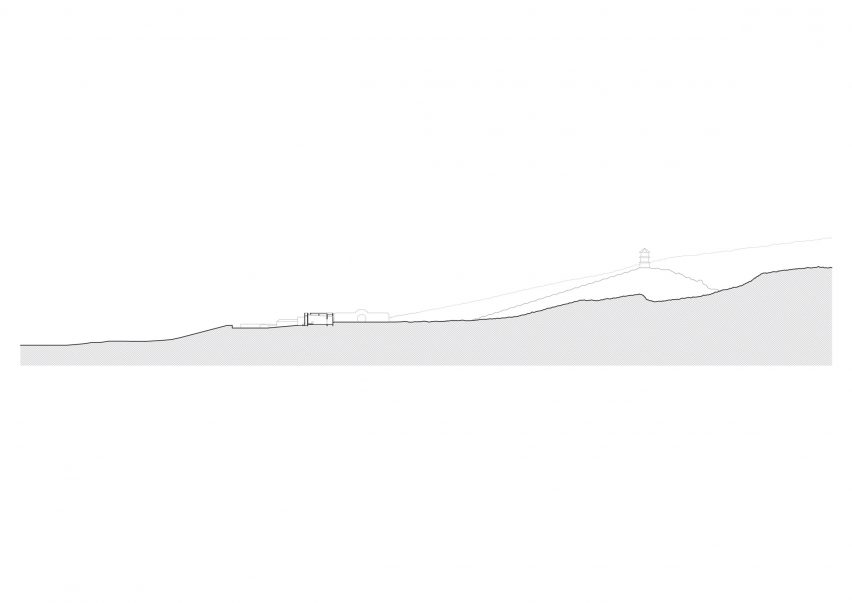 Site section for Hall of Immortality by Studio 10