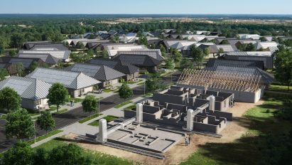 Rendering of houses in Austin