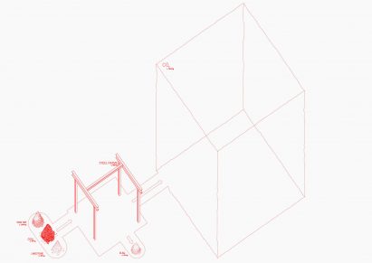 Steel frame drawing by Luke Jones