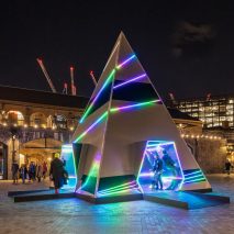 This is Loop installs kaleidoscopic Christmas tree at London’s Coal Drops Yard