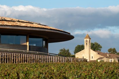 Building with terracotta roof tiles
