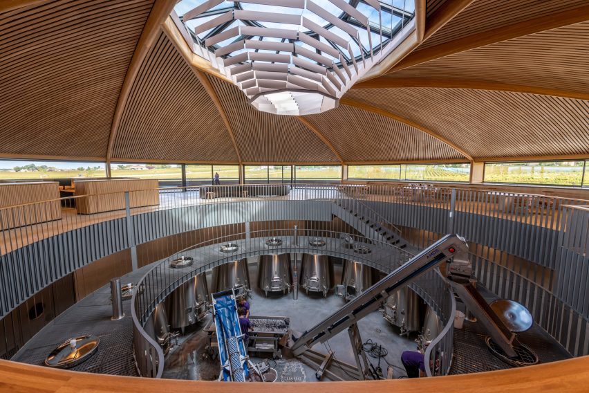 Inside Le Dôme winery