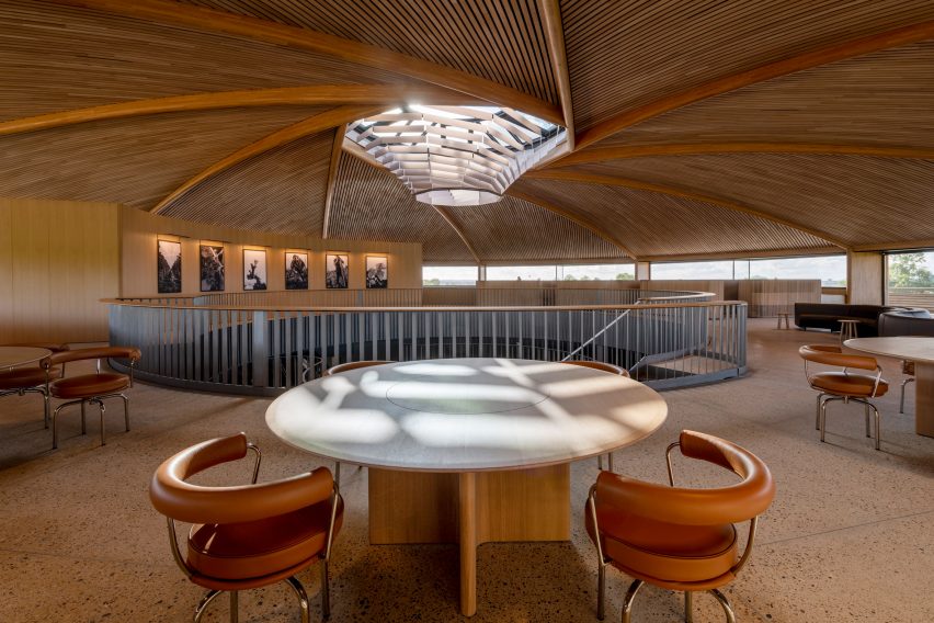 Bar inside Le Dôme winery
