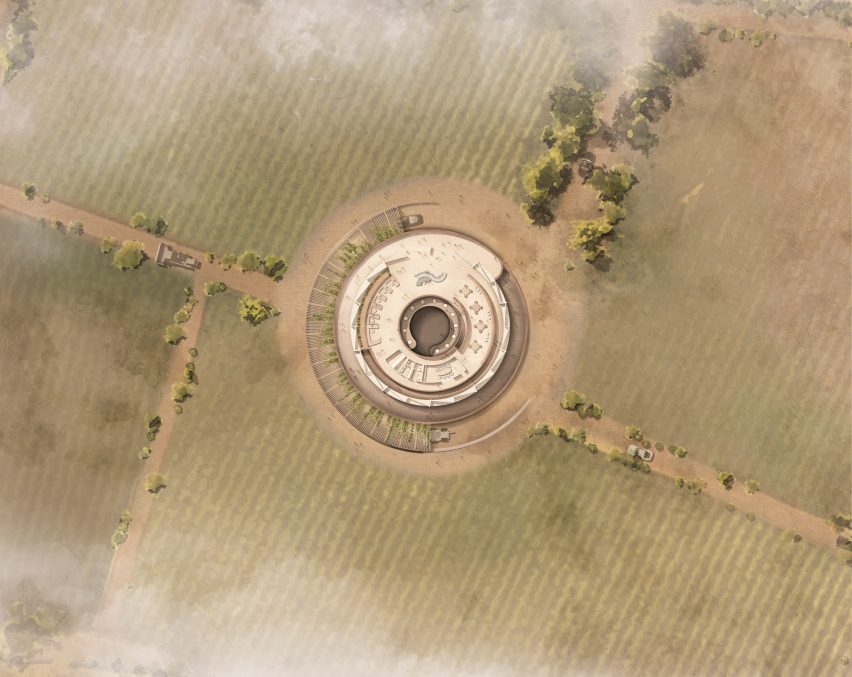 Floor plan of Le Dôme winery by Foster + Partners