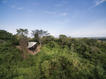A canopy by Al Borde overlooking the countryside