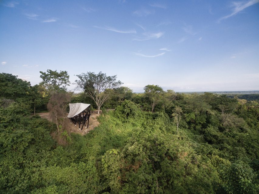 A canopy by Al Borde overlooking the countryside