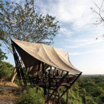 A canopy on the top of a hill