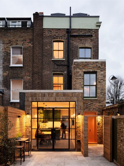 Brick house extension in London