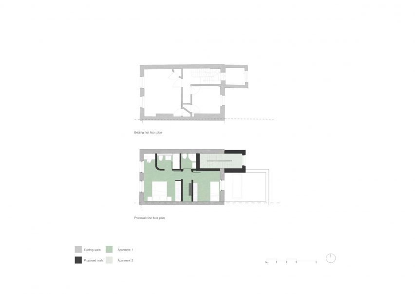 First floor plan for Leverton Street apartments by ROAR Architects