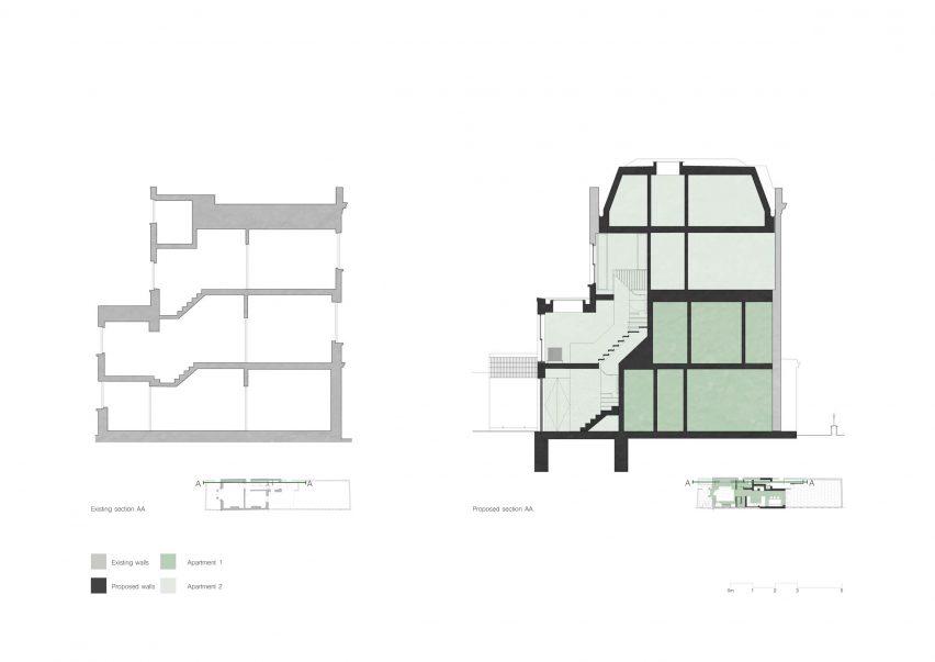 Section for Leverton Street apartments by ROAR Architects