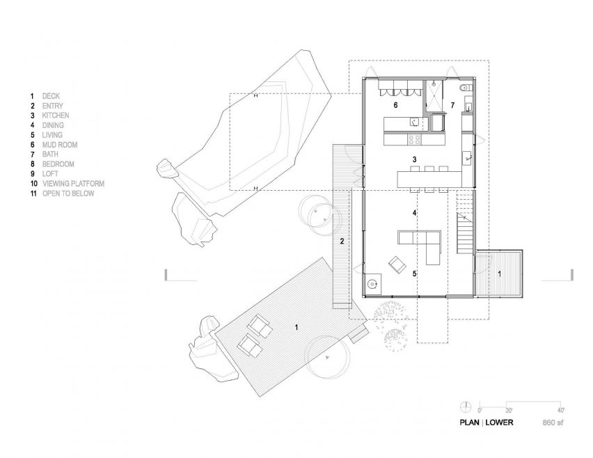 Lower floor plan