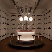 Interior view of a bar
