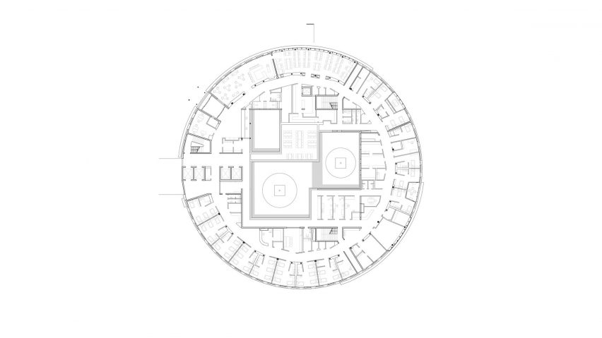 Ground floor plan of Waldkliniken Eisenberg