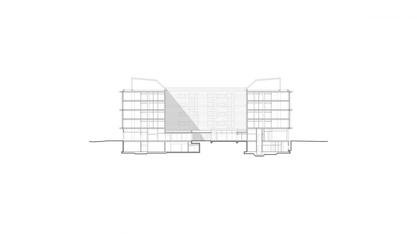 Section drawing of Waldkliniken Eisenberg