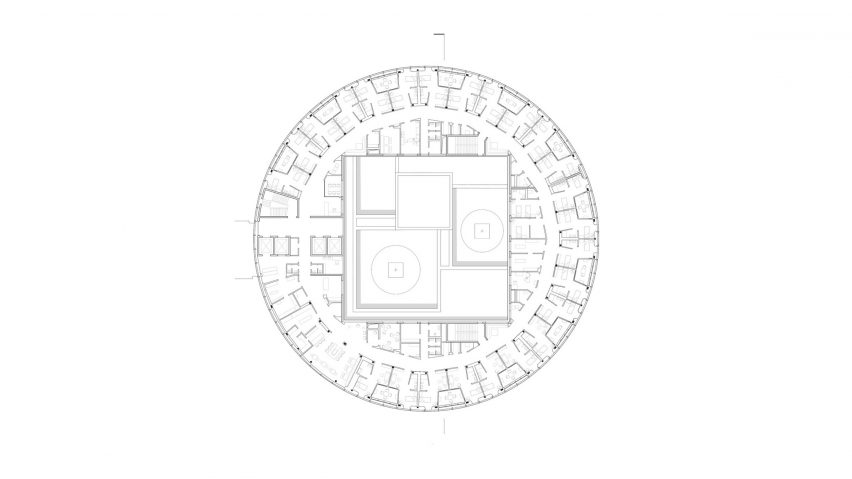 Typical floor plan of Waldkliniken Eisenberg